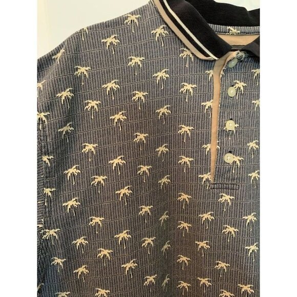 Bobby G by Ivey Crew Polo Size Large Palm Trees - Picture 3 of 4